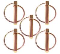 YIXISI 5 Piezas 8mm Pines de Lynch, Pines de Retención de Seguridad Redondos, Pasador de Retención Lynch, Pasadores de Anilla, para Barco, Remolque, Tractor, Carretillas Cortacéspedes