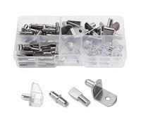 YIXISI 55 Piezas 4 Estilos Clavijas de Soporte de Estante de Metálico, Pasadores de Soporte para Estante, para Muebles de Estantería de Armario de Cocina, 5 mm, 6 mm