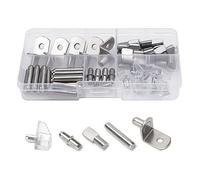 YIXISI 55 Piezas 5 Estilos Clavijas de Soporte de Estante de Metálico, Pasadores de Soporte para Estante, para Muebles de Estantería de Armario de Cocina, 5 mm, 6 mm