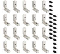 YIXNSW 20 unidades de conectores de esquina interior 37 x 31 cm, conexión interior, ranura 8 T, ángulo interior 3030, con tornillos para conectar y fijar a perfiles de aluminio