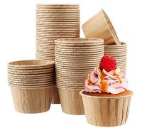 YIXNSW 200 moldes de papel para magdalenas, color marrón, para fiestas, cumpleaños, bodas, Halloween, fiestas de Navidad