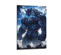 YiXong Póster de animales misterioso tigre cibernético azul, arte de fantasía, pintura decorativa, lienzo, póster de pared e imagen artística moderna para decoración de dormitorio familiar, pósteres
