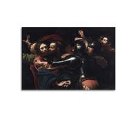 YiXong Póster decorativo con texto en inglés "Taking Of Christ By Caravaggio C.1602", lienzo para pared, póster moderno para decoración de dormitorio familiar, 60 x 90 cm