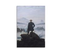 YiXong Póster decorativo de Caspar David Friedrich de The Wanderer Above The Sea of Fog de Caspar David Friedrich, póster decorativo para pared e imagen artística moderna para decoración de dormitorio