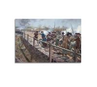 YiXong Póster decorativo de la Batalla de Lexington y la Concordia durante el Revolucionario Americano, lienzo decorativo para pared e impresión artística moderna para decoración de dormitorio