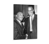 YiXong Póster decorativo de Malcolm X y Martin Luther King Jr, de los grandes hombres afroamericanos, póster de pared e impresión artística moderna para decoración de dormitorio familiar, 12 x 18