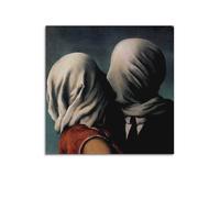 YiXong Póster decorativo de The Lovers by René Magritte para pared e impresión artística moderna para dormitorio familiar, 50 x 50 cm