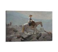 YiXong Póster decorativo de Winslow Homer de 1868 The Bridle Path, montañas blancas, póster decorativo de pared e impresión artística moderna para dormitorio familiar, 40 x 60 cm