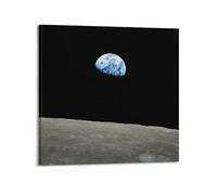 YiXong Póster decorativo del Apolo de la NASA del 8 de diciembre de 1968, salida de la tierra desde la luna, superficie lunar, póster decorativo para pared e imagen artística moderna para decoración