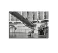 YiXong Póster fotográfico de astronomía con telescopio fotográfico de profesor ve queso antiguo, pintura decorativa, lienzo para pared e impresión artística moderna para dormitorio familiar, pósteres