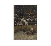 YiXong Remy Cogghe - Póster decorativo de la pelea de gallos y lienzo para pared e impresión artística moderna para decoración de dormitorio familiar, 60 x 90 cm
