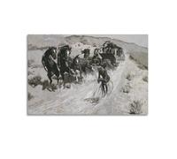YiXong The Right of the Road, 1900, de Frederic S. Remington, póster decorativo de lienzo para pared e impresión artística moderna para decoración de dormitorio familiar, pósteres de 30 x 45 cm