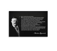 YiXong Theodore Teddy Roosevelt - Póster decorativo con cita de The Man In The Arena, lienzo decorativo para pared e impresión artística moderna, decoración de dormitorio familiar, 60 x 90 cm
