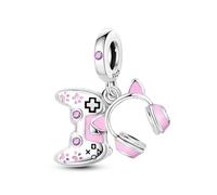 YIXUAN Charms Diversión de Juegos Compatibles con Pulseras Pandora para Collar de Plata de Ley 925 Joyería para Mujeres Regalos de Halloween