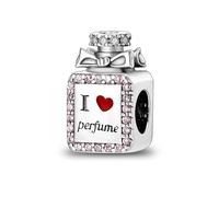 YIXUAN Charms Me Encanta el Perfume Cuentas de Plata de Ley 925 Compatibles con Pandora Colgante para Collar y Pulsera Joyería Feliz para