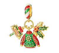 YIXUAN Charms Suéter Navideño Compatibles con Pulseras Pandora para Collar de Plata de Ley 925 Joyería para Mujeres Regalos de Halloween