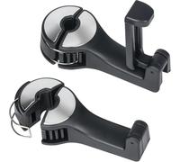 YIXUEERWSY 2 Piezas Gancho de Reposacabezas para Seat Leon Mk3 Mk2, Soporte de Móvil ABS Robusto Organizador de Asiento Trasero Colgador Multifunción