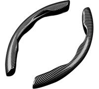 YIXUEERWSY 2 Piezas Protector de Volante segmentado de Fibra de Carbono para Mitsubishi Pajero Sport 3(III) | 2016-2019,Protector de Volante Antideslizante Ultraligero