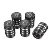 YIXUEERWSY 5X Tapas Tapones Válvulas Cubierta de Neumático para Peugeot Rifter I 2018-2025, Set de Tapones para Válvulas de Neumáticos de Aluminio Anodizado