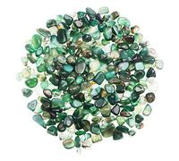 YIYA Verde Piedra de ágata, Piedra triturada, Piedra Preciosa, Utilizado para la decoración del hogar, llenado de jarrones, decoración de Fondo en macetas para Piscinas (Aproximadamente 310g / Bolsa)