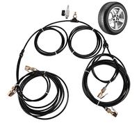 YIYADECO Sistema de inflado de neumáticos de 4 vías con portabrocas de Flujo Cerrado para Coches, Camiones, vehículos Todoterreno, Compatible con Tanques y compresores HPA