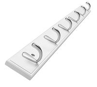 YiYaoFa Ganchos de Bambú Perchero de Montaje en Pared Percha de Pared de Madera para Dormitorio Baño y Cocina (Blanco, 6er)