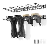 YIYAXIN 2Pcs Zapatero Botas Pared Metal, Perchas Soporte Botas Altas Resistente para 4 Pares, Estante Organizador Zapatos Vaquero Ganchos Bota Alambre Metálico para Armario, Entrada, Exterior, Garaje