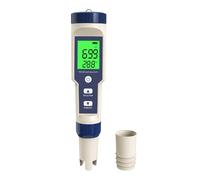 YIYEGO Medidor digital de pH de agua, 5 en 1 TDS EC salinidad temperatura pH probador con ACT, IP67 resistente al agua, para agua, plantas, agua potable, acuarios, etc
