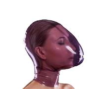 YIYELIY Máscaras de látex,Capucha Casco de goma,Latex Cabeza Cubrir Máscara Juego de roles Fiesta Hombres y mujeres (púrpura,M)