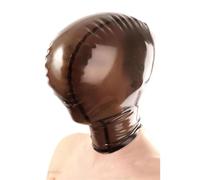 YIYELIY Máscaras de látex,Capucha Casco de goma,Latex Cabeza Cubrir Máscara Juego de roles Fiesta Hombres y mujeres (marrón,XXL)