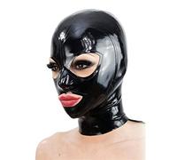 YIYELIY Máscaras de látex Capucha Casco de goma Latex Cabeza Cubrir Máscara (negro,L)