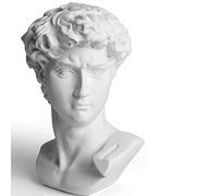 YiYFiT Resina Busto Estatua Figurita,6" 15cm mitología Griega Busto Escultura figurita para el hogar Ornamento Oficina Estantería Decoración Sketch Práctica DIY Arte Regalo-David