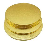 YIYICO Cake Board Base Redonda 30cm de Cartón Tableros Redondos para Tartas Juego de 5 Bases Carton para Tartas para Bodas Fiestas de Cumpleaños Decoración de Pasteles (Oro)