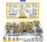 YIYICO Insertos Roscados Autorroscantes Reparación De Roscas Kit 116Pz | Insertos Helicoidales Kit de Inserto Autorroscante para Reparación de Roscas