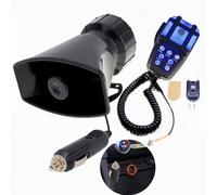 YIYIDA Bocina de alarma Car Horn 7 tono Bocina de automóvil conectada al encendedor de automóviles 135db Amplificador de sonido de emergencia con sistema de altavoces PA con mic para 12V camiones etc