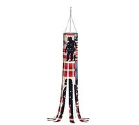 Yiyilong Bandera patriótica del Día de los Caídos de los soldados militares de Estados Unidos con luces LED para colgar en el hogar, patio, jardín