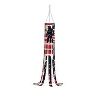 Yiyilong Bandera patriótica del Día de los Caídos de los soldados militares de Estados Unidos con luces LED para colgar en el hogar, patio, jardín