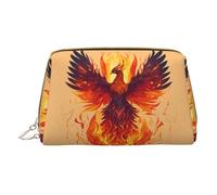 Yiyilong Bolsa de maquillaje portátil de piel con cremallera, bolsa de cosméticos, organizador de viaje, neceser de mano, Blanco, Talla única