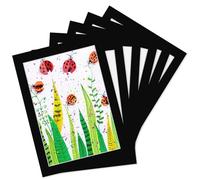 YIYINOE Marco de Fotos A4 21 x 30 cm, Juego de 6 Marcos para Collage de Fotos Decoración de Pared, Marcos de Cartón, Incluye una Película de Plástico Transparente, Negro, Instalación con Adhesivo, Sin