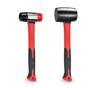 YIYITOOLS Juego de 2 Mazos Herramientas, Mazo de Goma de 16 Onzas y Mazo Suave de Doble Cara de 40 mm, Apto para Construcción y Renovación del Hogar