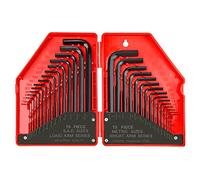 YIYITOOLS - Juego de llaves hexagonales (30 piezas, 0.028-3/8 pulgadas, 0,7 - 10 mm), color negro