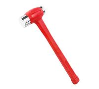 YIYITOOLS YY-7-001 - Martillo de soplado muerto de 24 onzas de doble cabeza de bola de golpe plano con mango antideslizante, 1.5 libras, naranja