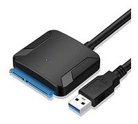 YiYunTE Adaptador Cable USB 3.0 a SATA III Cable Convertidor de USB 3.0 a SATA para 3.5 y 2.5 Discos Duros HDD SDD Soporte UASP SATA III Convensor Cable SATA a USB para Windows 2000 XP Vista 7 8