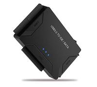 YiYunTE Adaptador USB 3.0 a SATA IDE Conversor, Adaptador Disco Duro USB 3.0 para HDD SSD, 2.5 3.5 Pulgadas Transferencia 5 Gbps Adaptador USB a SATA IDE Convertidor para Win 10 8 7 Vista XP