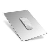 YiYunTE Alfombrilla de Ratón Aluminio Gaming PC Alfombrilla para Ratón Metalica Mouse Pad con Base PU Goma Impermeable Cojín de Ratón Lavable Antideslizante Mousepad para Ordenador Portátil Oficina