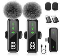 YiYunTE Inalambrico Microfono Solapa, Inalámbrico Bluetooth Micrófono para Movil, Wireless Lavalier Microphone con Clip, USB C Micro Inalambrico Mini Micrófono para Podcast Grabación de Video Vlog