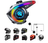 YiYunTE Intercomunicador Casco Moto, Dual Reducción Ruido Intercomunicador Motos con Micrófono Duro y Suave, Impermeable Manos Libres Motos, Bluetooth Auriculares Casco Moto con Llamadas/Asistente Voz