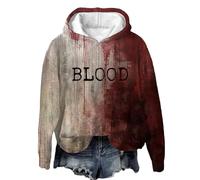 YIzdegg No te preocupes, no es mi sangre, sudadera con capucha de Halloween para mujer sudaderas para mujer, Rosa intenso., S