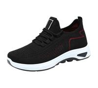 YIzdegg Zapatillas de correr para mujer, cómodas, ligeras, transpirables, antideslizantes, para tiempo libre, monopatín, suela suave, resistentes al desgaste, Negro , 37