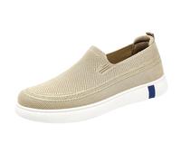 YIzdegg Zapatillas deportivas para hombre, ajuste ancho, zapatillas de malla, caqui, 43 EU